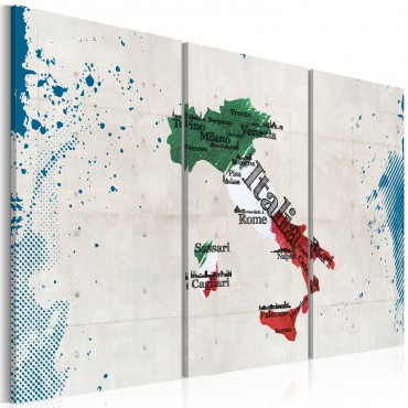 Cuadro - Mapa de Italia -...