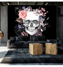 Fotomural - Skull and Flowers