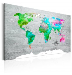 Cuadro - World Map: Green...