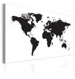 Cuadro - World Map: Black &...