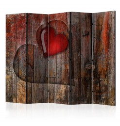 Biombo - Heart on wooden...