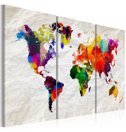 Cuadro - World Map: Rainbow...