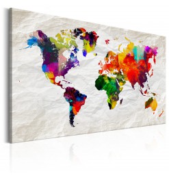 Cuadro - World Map: Rainbow...